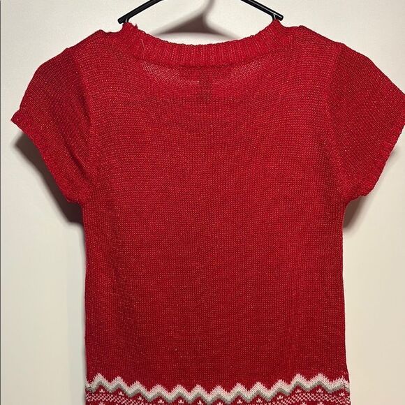 Derek Heart Red Short Sleeve Crew Neck Sweater Dress - Picture 6 of 7